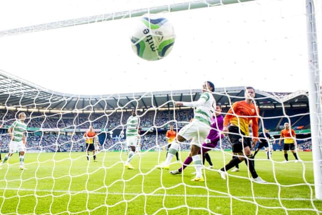 Virgil van Dijk puts Celtic 2-0 ahead. Picture: SNS