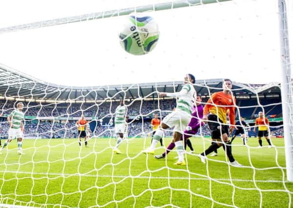 Virgil van Dijk puts Celtic 2-0 ahead. Picture: SNS
