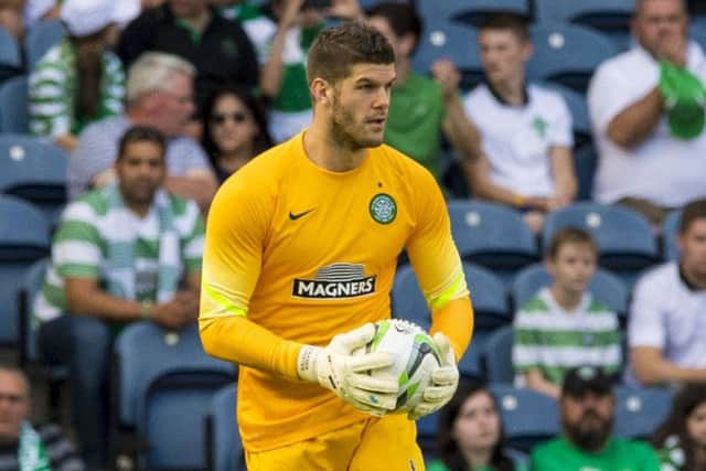 Fraser Forster had little to do against KR Reykjavik at Murrayfield. Picture: SNS