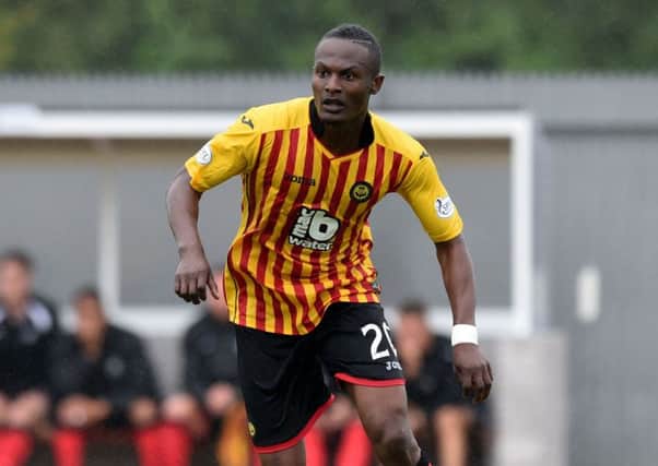Abdul Osman plays as a trialist for Partick Thistle. Picture: SNS