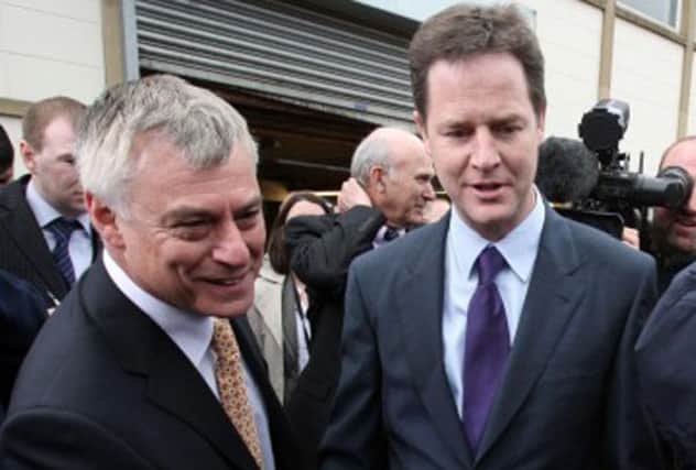 David Ward with party leader Nick Clegg. Picture: PA