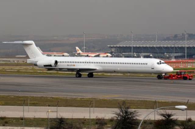 The aircraft, pictured at Madrid Airport in January 2013. Picture: Curimedia