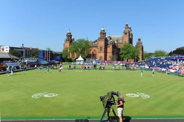 Kelvingrove Art Gallery provides a stunning backdrop for the lawn bowls. Picture: Lorraine Hill