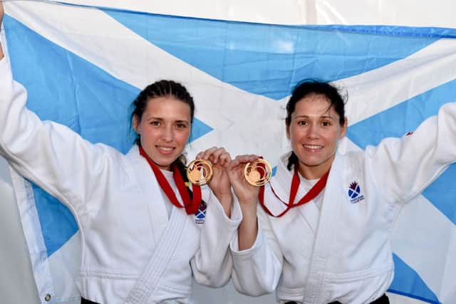 Sisters Kimberley, left, and Lousie Renick both won Gold at the SECC. Picture: Lisa Ferguson