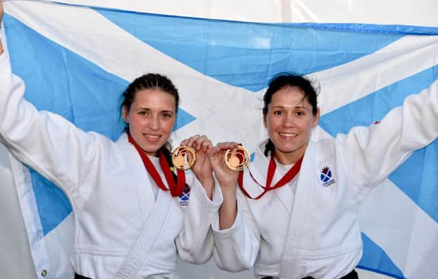 Sisters Kimberley, left, and Lousie Renick both won Gold at the SECC. Picture: Lisa Ferguson