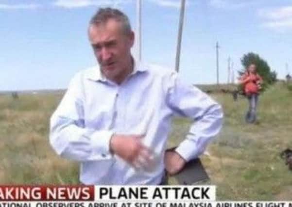 Clive Brazier at the MH17 crash site. Picture: Contributed