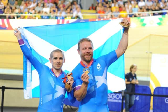 Another Gold for Scotland this time for Neil Fachie and Craig McLean. Picture: TSPL