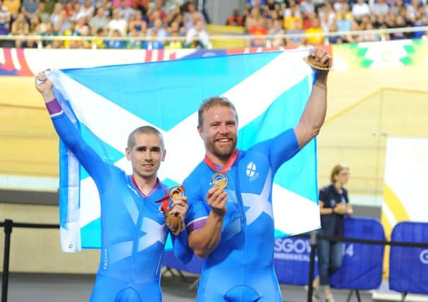 Another Gold for Scotland this time for Neil Fachie and Craig McLean. Picture: TSPL
