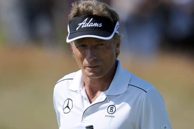 Bernhard Langer of Germany during the second round of the Senior Open Championship at Royal Porthcawl Golf Club. Picture: Getty