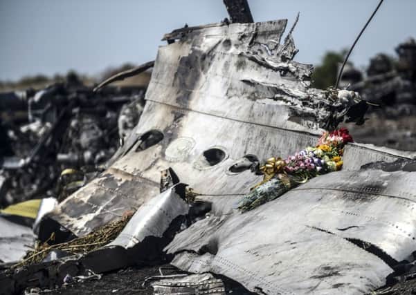 The crash site in eastern Ukraine. Picture: Getty