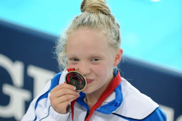 13yr old Erraid Davies wins Bronze for Scotland. Picture: Lisa Ferguson