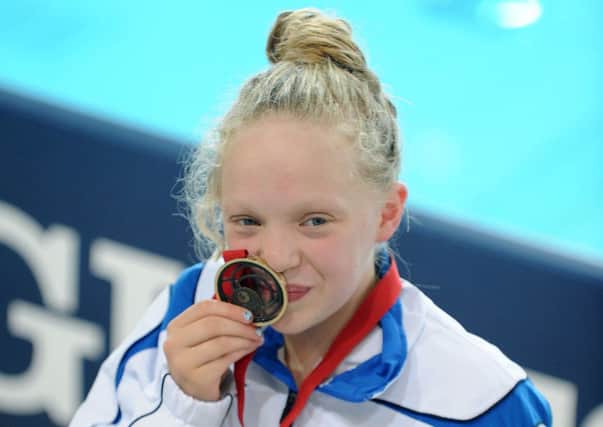 13yr old Erraid Davies wins Bronze for Scotland. Picture: Lisa Ferguson