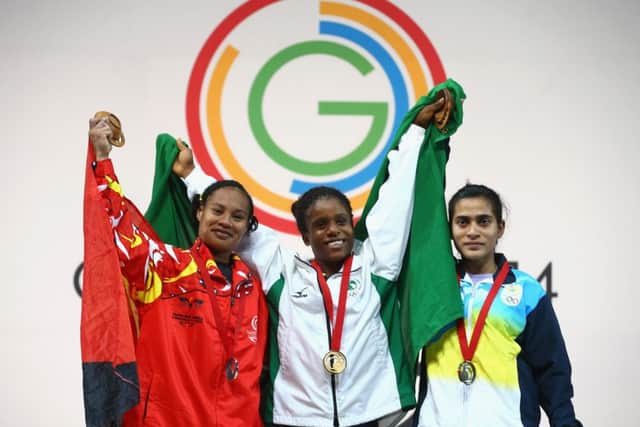 Chika Amalah, centre, has failed a drug test. Picture: Getty
