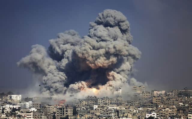 Gaza burns as Israel increases the pressure with the heaviest bombardment of the current crisis. Picture: AP