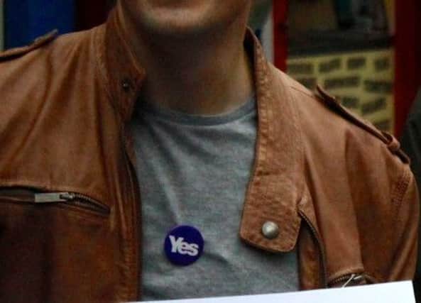 Pro-independence fans were told to remove their Yes badges. Picture: Contributed