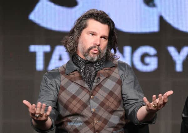 Executive Producer Ronald D. Moore speaks onstage during the 'Outlander' panel discussion at the Television Critics Association tour. Picture: Getty