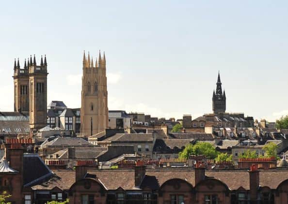 The Glasgow skyline looking towards the West End. Picture: Robert Perry