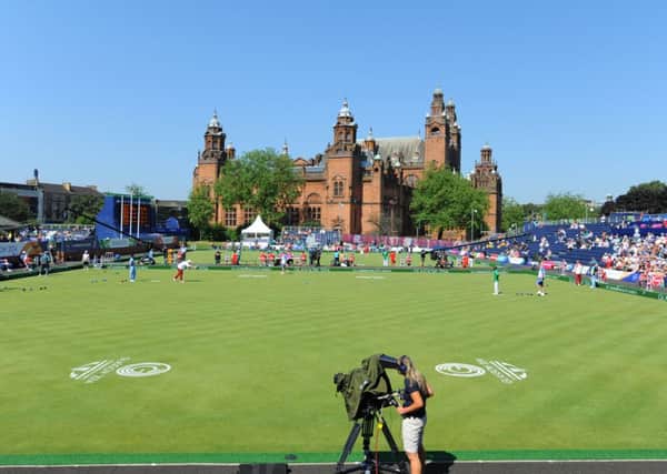 Kelvingrove Art Galley and Museum provides a perfect backdrop for the Commonwealth Bowling Greens at Kelvingrove. Picture: Lorraine Hill