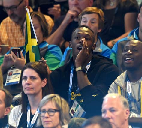 Usain Bolt watched the Jamaican netball team after the Times reported his comments about the Games. Picture: Lisa Ferguson