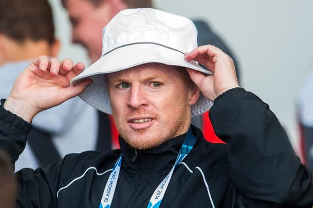 Neil Lennon attends this morning's bowls session. Picture: SNS