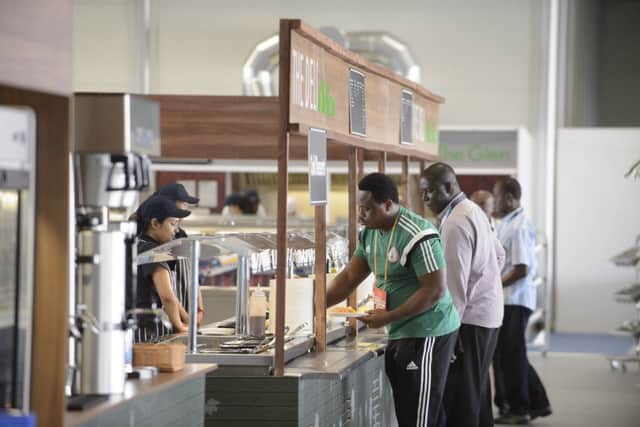 The main dining area at the athletes' village. Picture: John Linton