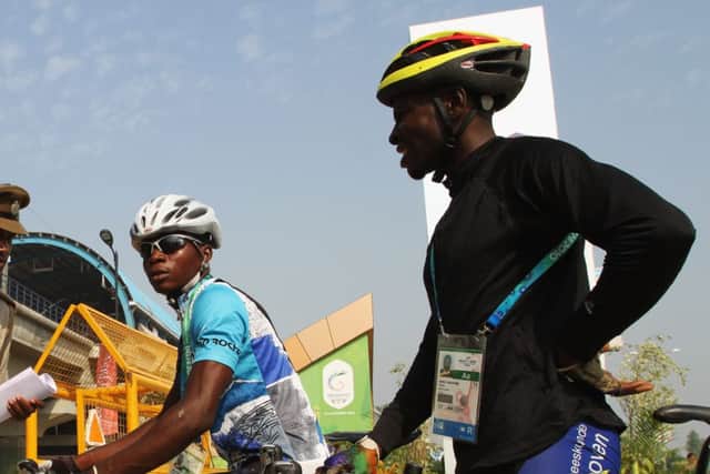 Cyclists Sesay Moses Lansana and Seisay Augustine of Sierra Leone. Picture: Getty