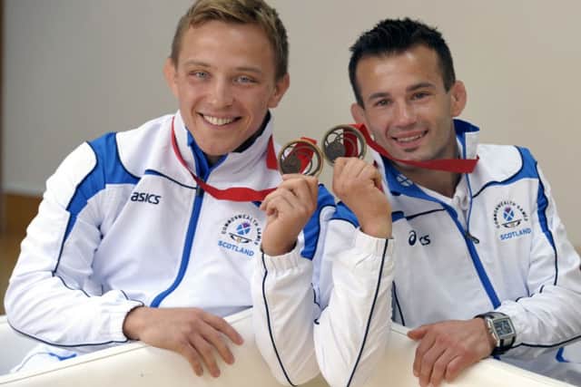 Viorel Etko, left, and Alex Gladkov, who won wrestling bronze, are not Scotsborn. Picture: TSPL