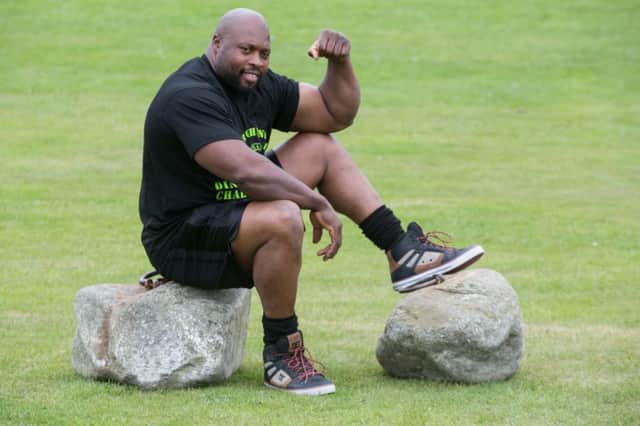Mark Felix who is going to be attempting to lift the Dinnie Stones