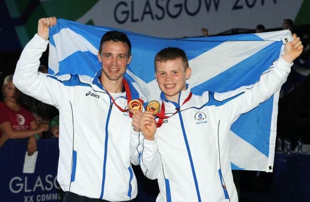 Charlie Flynn and Josh Taylor win gold for Scotland. Picture: Lisa Ferguson