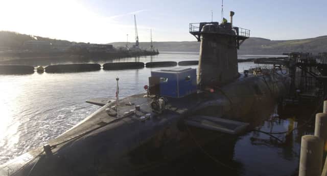The Faslane Naval Base on the Clyde. Picture: Neil Hanna