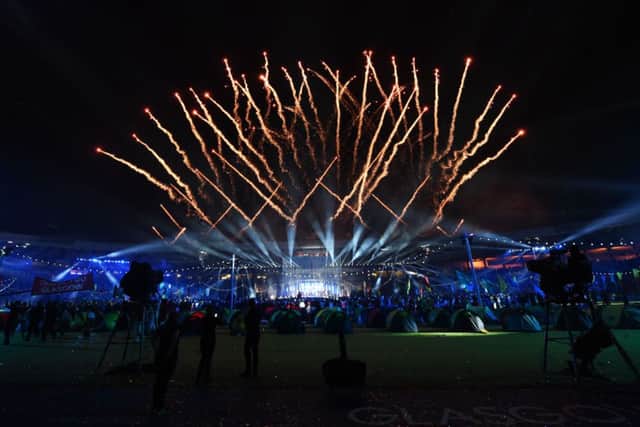 Fireworks mark the end of the Glasgow 2014 Commonwealth Games. Picture: SNS
