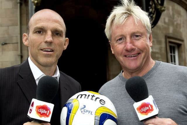 The Celtic legend (right) is now a Radio Clyde pundit. Picture: SNS