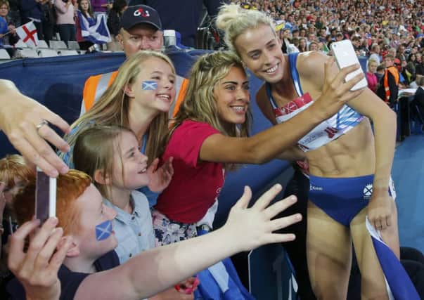 Lynsey Sharp overcame a series of obstacles, to win silver in the 800m at Hampden last Friday night and take the acclaim of a jubilant home support. Picture: Reuters
