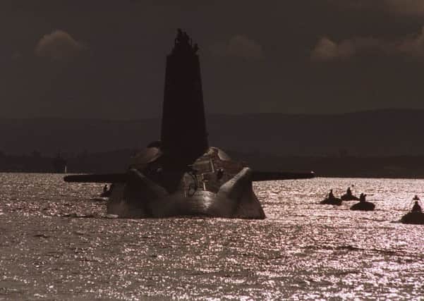 A Trident nuclear submarine. Picture: TSPL