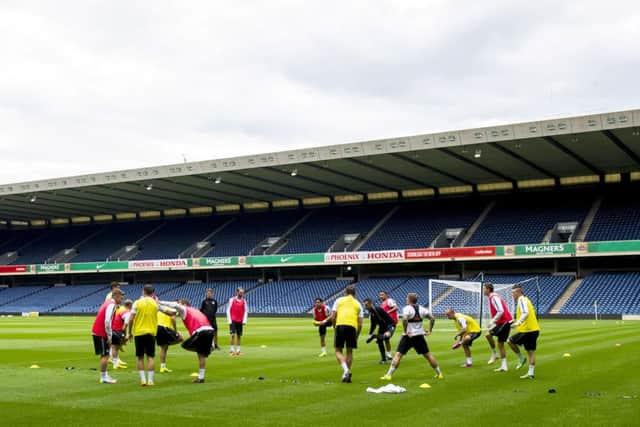 The Celtic players are put through their paces ahead of facing Legia Warsaw. Picture: SNS