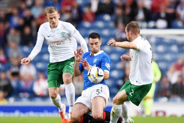 Lee Wallace started at wing back in Rangers 3-5-2. Picture: SNS