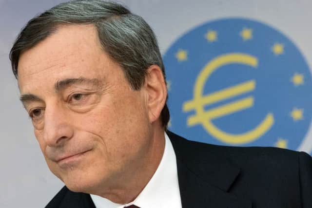 Mario Draghi, the ECB president on a divergent path on rates. Picture: AP