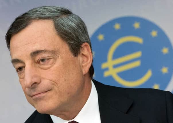 Mario Draghi, the ECB president on a divergent path on rates. Picture: AP