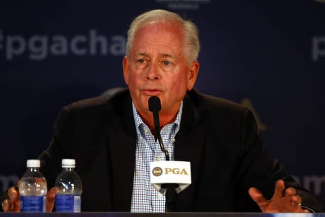 President of The PGA, Ted Bishop, says there is nobody better to steer the ship right now than Tom Watson. Picture: Getty