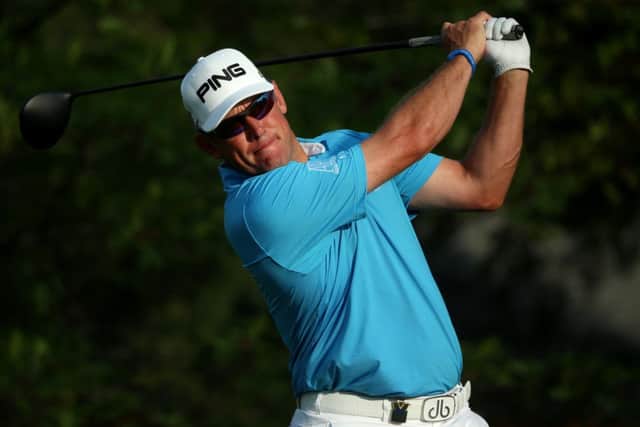 The Englishman shot six under over the first 18 holes at Valhalla. Picture: Getty