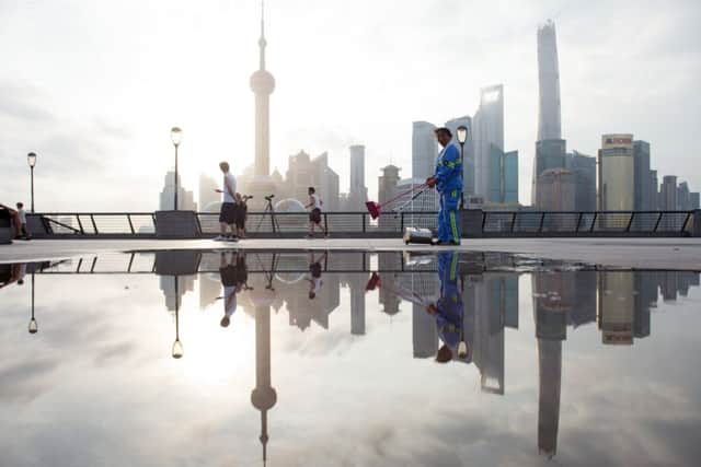 The skyline of the Lujiazui Financial District in Pudong, Shanghai. Photograph: Johannes Eisele/Getty