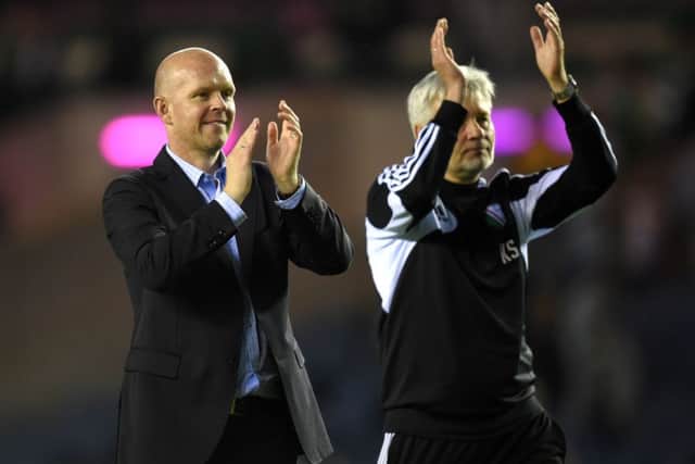 Legia Warsaw manager Henning Berg, left. Picture: SNS