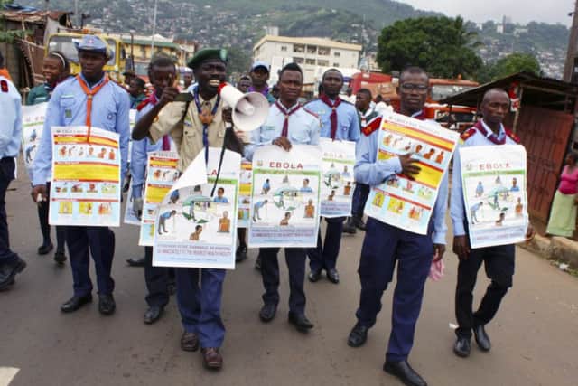 A UNICEF supported social mobilization teamwalk in Sierra Leone. Picture: Reuters