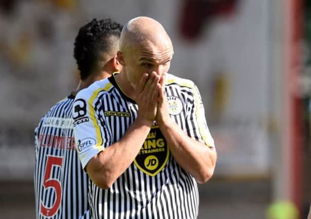 St Mirren's Jim Goodwin is sent off. Picture: SNS
