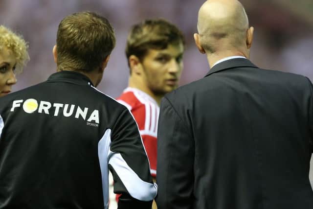 Legia substitute Bartosz Bereszynski entering the field of play against Celtic. Picture: Robert Perry