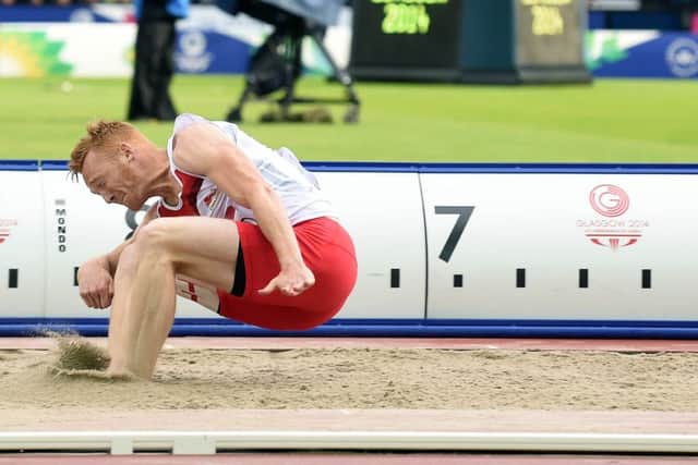 Greg Rutherford winning Commonwealth gold  at Hampden Park, but it is likely he will have to break the British record to win the European title. Picture: Lisa Ferguson