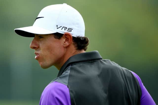 The terrible conditions may actually favour Rory McIlroys game but the Northern Irishman, who was the overnight leader in the US PGA Championship, still had work to do yesterday to achieve glory at Valhalla. Picture: Andy Lyons/Getty