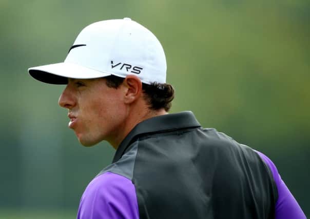 The terrible conditions may actually favour Rory McIlroys game but the Northern Irishman, who was the overnight leader in the US PGA Championship, still had work to do yesterday to achieve glory at Valhalla. Picture: Andy Lyons/Getty