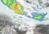 A weather map showing Hurrican Bertha hitting Scotland