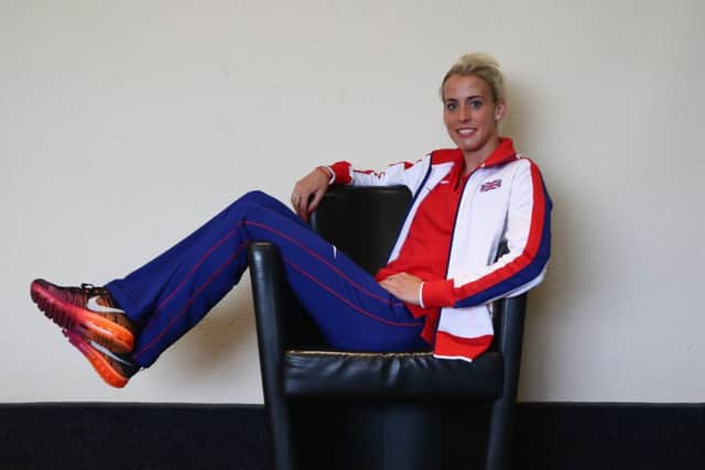 Lynsey Sharp poses as she attends a Great Britain and Northern Ireland team press conference. Picture: PA